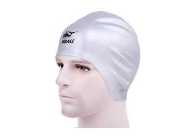 跨境定制 泳帽专业硅胶护耳防水 成人男女长发纯色新游泳帽子