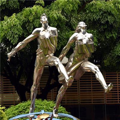 北海运动人物雕像 锻造人物雕塑 抽像艺术