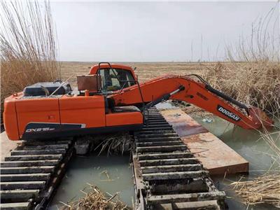 河道清淤环保设备名称 水陆挖掘机租赁