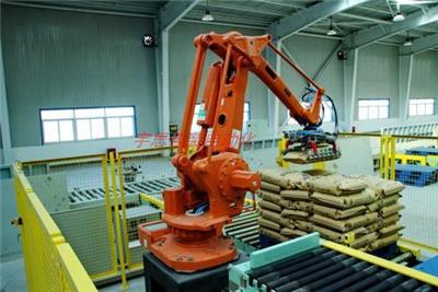 供应包装线25kg纸袋自动KUKA机械手码垛机器人系统集成