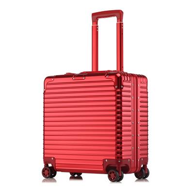 上海箱包厂家直销全铝镁合金18寸商务拉杆电脑箱万向轮行李箱密码登机箱