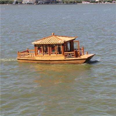 绍兴城市小区河道保洁船定制 手划木船