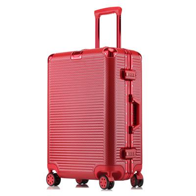 厂家生产批发ABS+PC铝框拉杆箱万向轮行李箱男女旅行箱密码箱