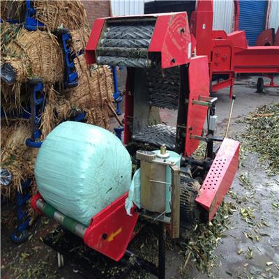 厂家直销新鲜牧草打捆包膜机 秸秆揉丝机