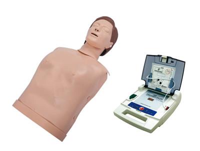 XB/AED99D+自动体外模拟除颤与CPR模拟人训练组合 成人半身除颤训练模拟人