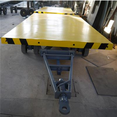 专业生产重型平板拖车5吨厂区平板拖车 护栏式平板拖车