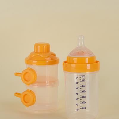 厂家直销婴幼儿PP奶瓶 宝宝多功能奶粉盒 侧开孔奶粉盒
