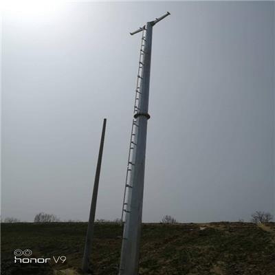 热镀锌单回10KV电力钢杆18米电力杆塔 来图定制
