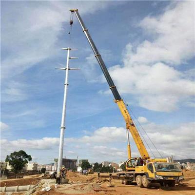 山东架空线双回路电力钢杆18米钢杆供应 专车配送