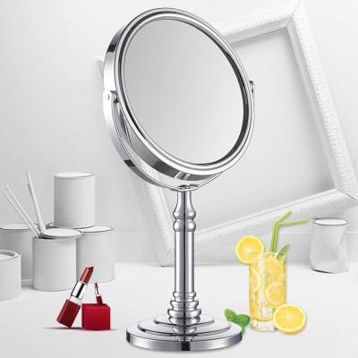 台式化妆镜欧式镜子双面旋转梳妆镜公主镜随身便携美容桌面小礼品