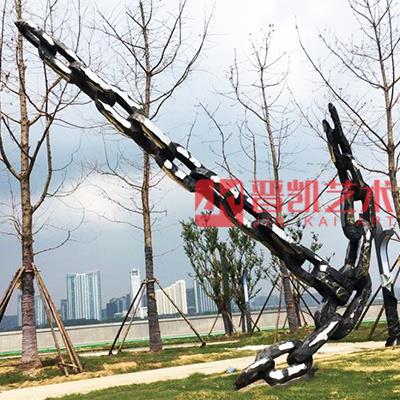 不锈钢艺术品铸造加工 船锚雕塑像 名家雕塑艺术品 不锈钢加工厂 广州不锈钢艺术