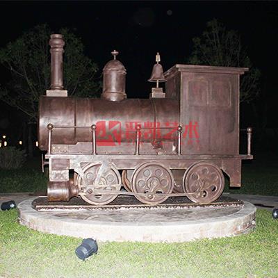 火车铜像雕塑 火车艺术品 个性定制艺术品 火车艺术道具 火车仿真模型铸造加工