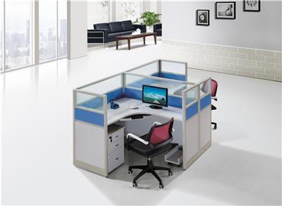 办公家具 屏风职员办公桌组合 简约现代员工工位四人位 办公桌