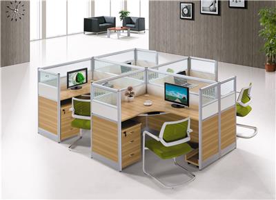 办公家具简约现代职员办公桌椅组合2/4/6人位屏风隔断卡座员工桌