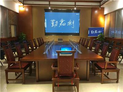 天津某会议室采用勤嘉利智能无纸化会议系统桌面液晶升降系统