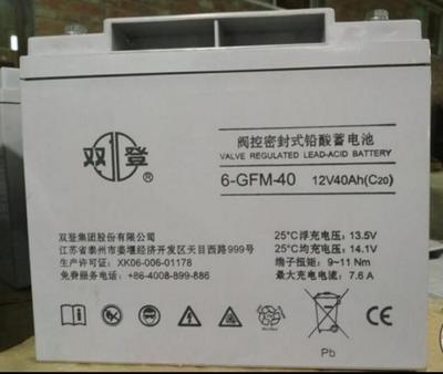 双登6-GFM-40免维护铅酸蓄电池12V40AH直流屏UPS电源 通信 **
