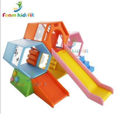 蜂巢组合儿童软体游乐玩具幼儿园滑梯早教软包爬滑组合