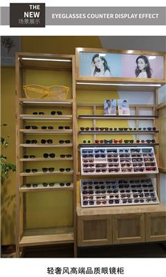 木纹免漆环保眼镜展示柜 开放式眼镜柜 眼镜柜厂家