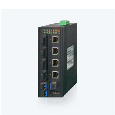 MIE-1408P 4FE+4F+3GSFP卡轨式千兆非网管POE工业以太网交换机