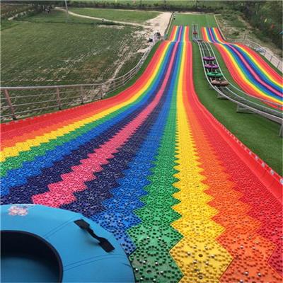 抓住色彩的美感彩虹滑道 网红滑道景区游乐设备