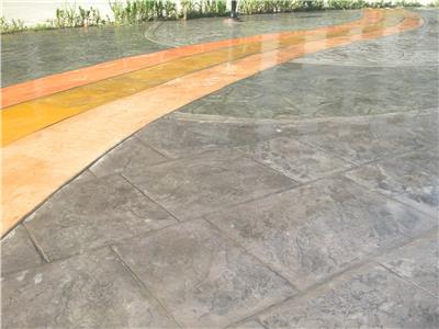 广西梧州彩色路面压模混凝土材料透水地坪模具专业施工