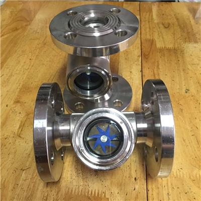 304不锈钢法兰流量视镜 叶轮水流指示器 偏心法兰视镜SG-YL41-10