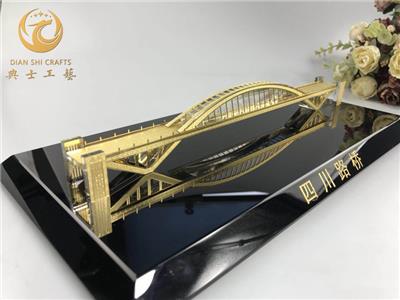 金属桥梁模型摆件，大桥竣工品，芦浦大桥模型礼品，上海工艺品定制，东方明珠模型摆件