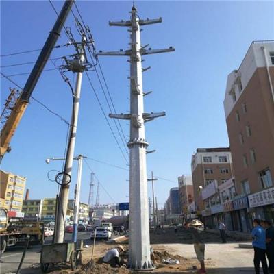 湘潭市110kv电力钢杆输配电线路架线杆 德茂