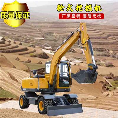 宁波热门75轮式小型挖掘机定制 微型轮式挖掘机 生产厂家