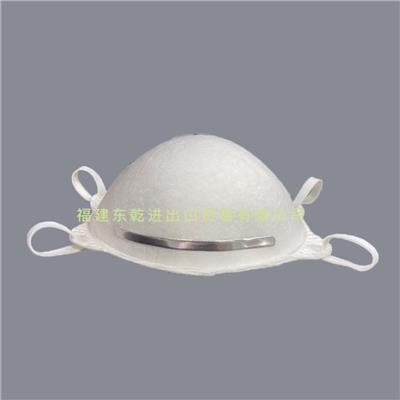 头戴式防颗粒物防尘口罩 白灰色活性碳杯型口罩