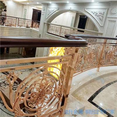 郴州铜楼梯护栏 铝艺古铜色楼梯栏杆