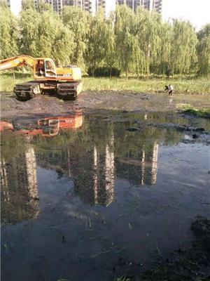 元江水陆挖掘机租赁 租赁水上挖机价格行情 湿地两用挖掘机租赁