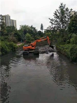 渠县湿地挖掘机租赁出租 湿地挖机租赁 挖机清淤费用
