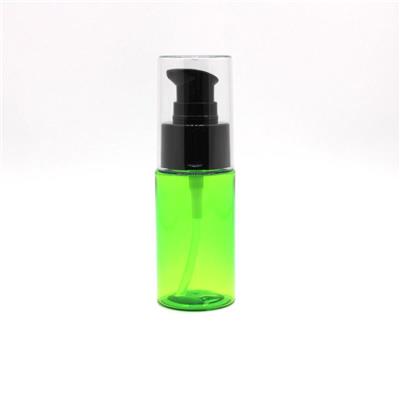 厂家直销： 60ml透明绿色乳液瓶 喷雾瓶