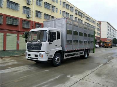 青岛市畜禽运输车生产厂家 大猪运输车 30吨散装饲料运输车