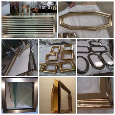 定制异型不锈钢框 菱形不锈钢造型镜框金属装饰厂家