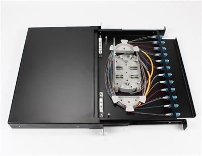 19英寸抽拉式光纤配线架LC24芯光纤终端盒