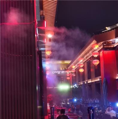室外酒吧露天餐厅茶馆酒楼降温喷雾机器雾森系统人造雾主机郑州厂家全国安装