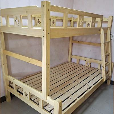 小植全实木子母床高低床直腿母子床双层床上下铺儿童床两层床