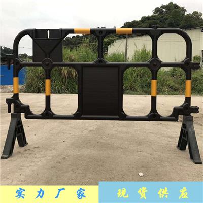 广州深圳塑料胶马护栏 1.4米长黄黑胶马隔离栏