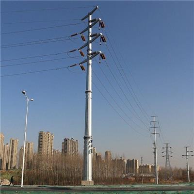 衡阳市钢管杆Q345输变电线路钢管杆厂家 德茂