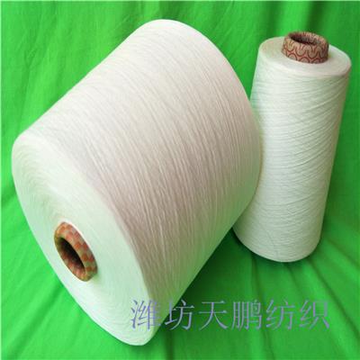 扬州竹涤混纺包芯纱50支 在机生产
