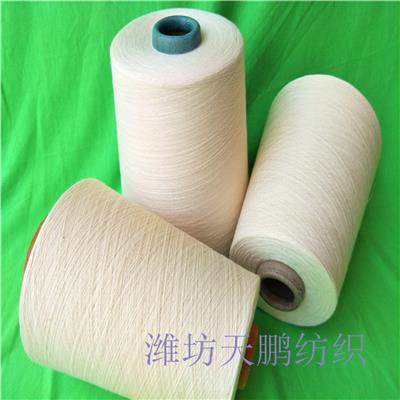 连云港竹纤维涤纶包芯纱60支 在机生产