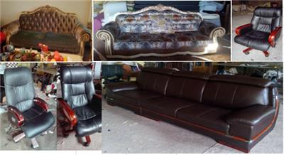 北京美式日式沙发翻新，欧式皮沙发翻新换面，床头换面
