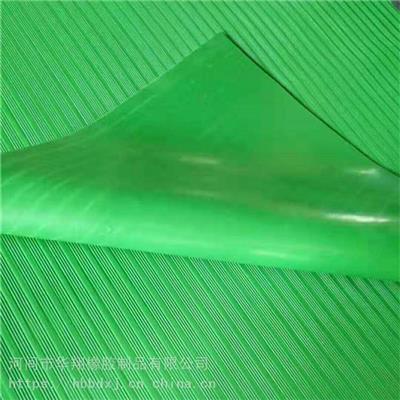 防水防滑减震绿条纹橡胶板，绿沟橡胶板胶垫胶皮支持定制