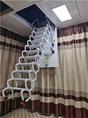 秦皇岛室外伸缩楼梯安装 全自动伸缩楼梯 小巧方便