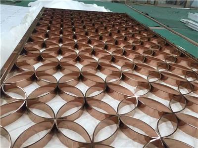 广东不锈钢屏风厂家批发供应拉丝黄钛金不锈钢屏风