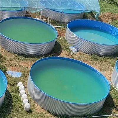 大型帆布水池 圆形镀锌板养殖池 铁桶蓄水池水箱