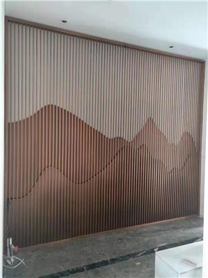 不锈钢山峦屏风 2020网红金属隔断款式-山峦屏风金属背景墙细节展示图
