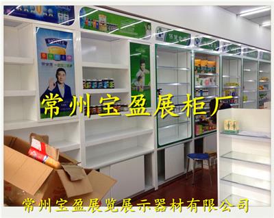 苏州昆山药店展示柜制作厂家 木质烤漆柜台定做 西药展示柜制作厂家